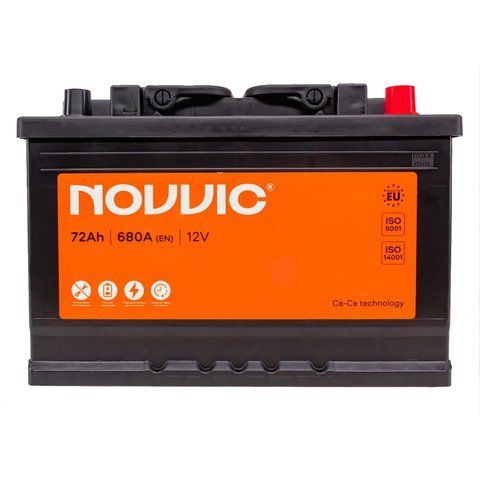 Акумулятор NOVVIC 12 V 72 Ah 680 A R+ 276 мм х 175 мм х 190 мм (JP0720) JP0720 фото