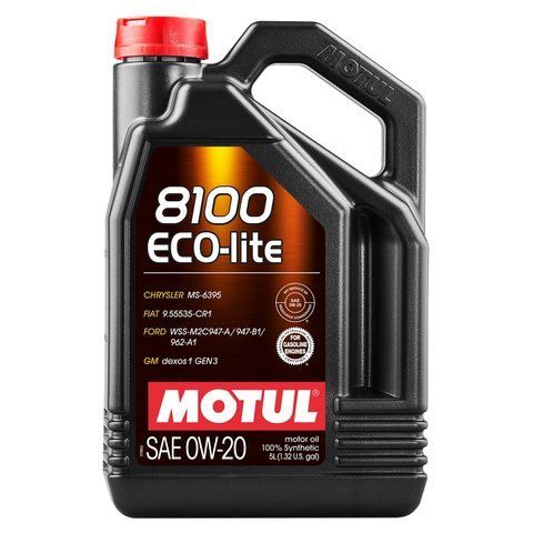 Олива моторна MOTUL 8100 ECO-Lite 0W-20 5 л (108536/841151) 108536 фото