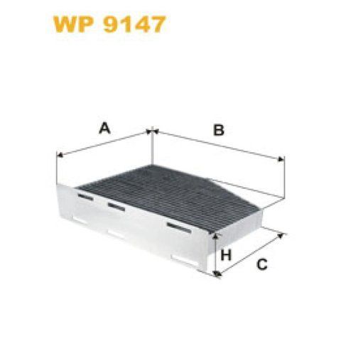Фільтр салону WIX FILTERS Audi A3 II, Q3, Seat Alhambra II, Altea, Leon II, Toledo III, Skoda Octa (WP9147) WP9147 фото