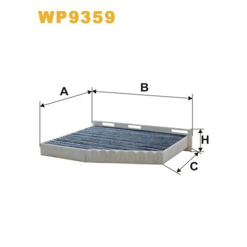 Фільтр салону WIX FILTERS Audi A3 II, Q3, Seat Alhambra II, Altea, Leon II, Toledo III, Skoda Octavia (WP9359) WP9359 фото