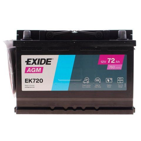 Акумулятор 12V 72AH 760A R[+] 278*175*190 AGM EK720 фото